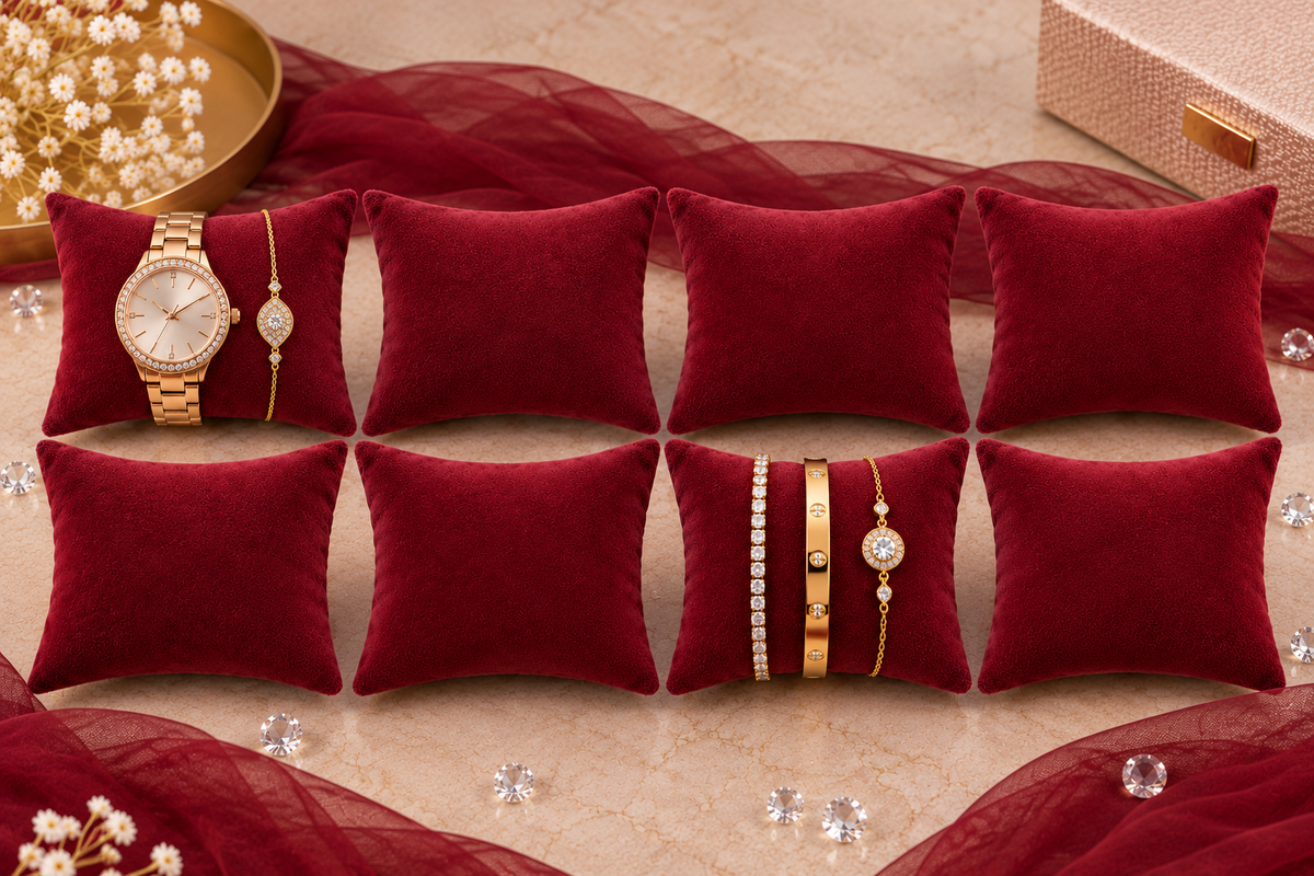 Velvet Watch Display Pillow