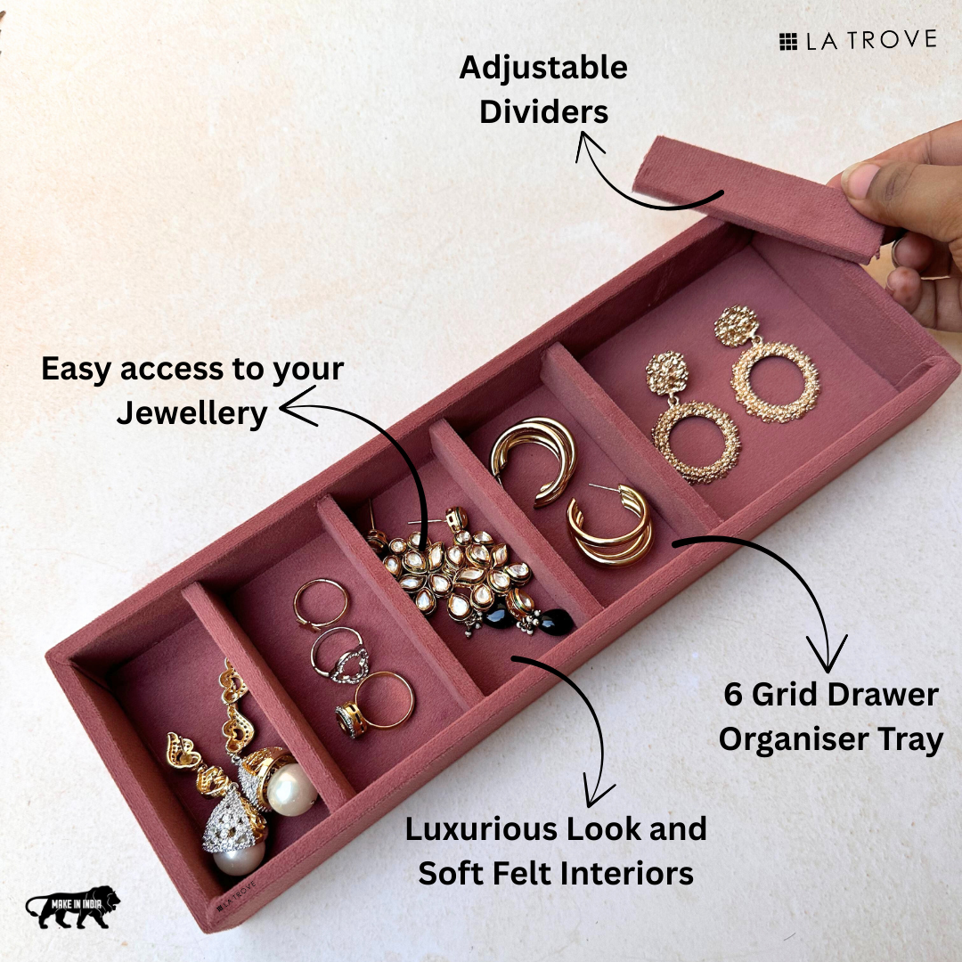 6 Grid Jewellery Tray (Sleek)