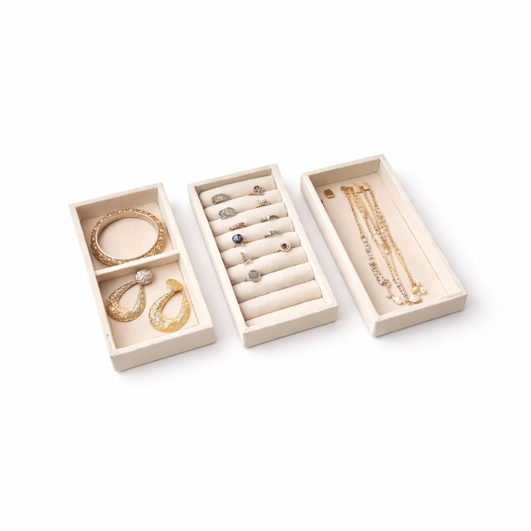Ring, Chain & 2 Grid Jewellery Tray Organizer