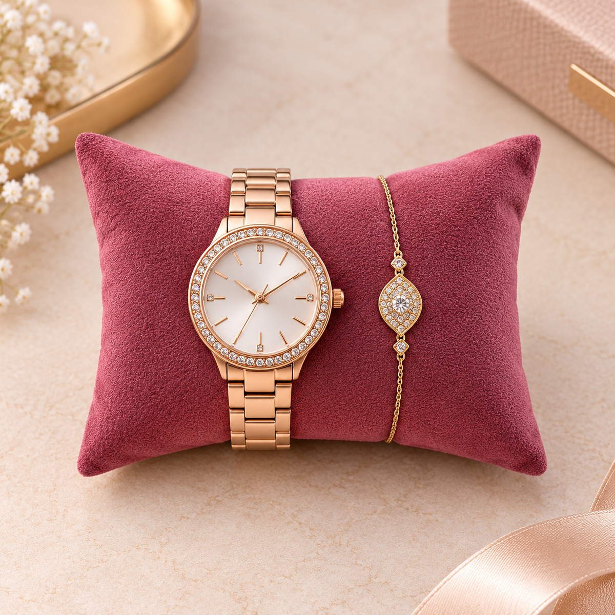 Velvet Watch Display Pillow
