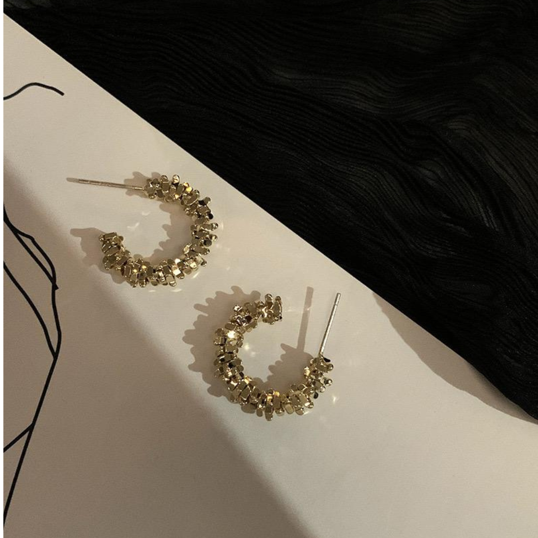 Semicircular Hoop Earrings – Minimalist Jewelry for Women.