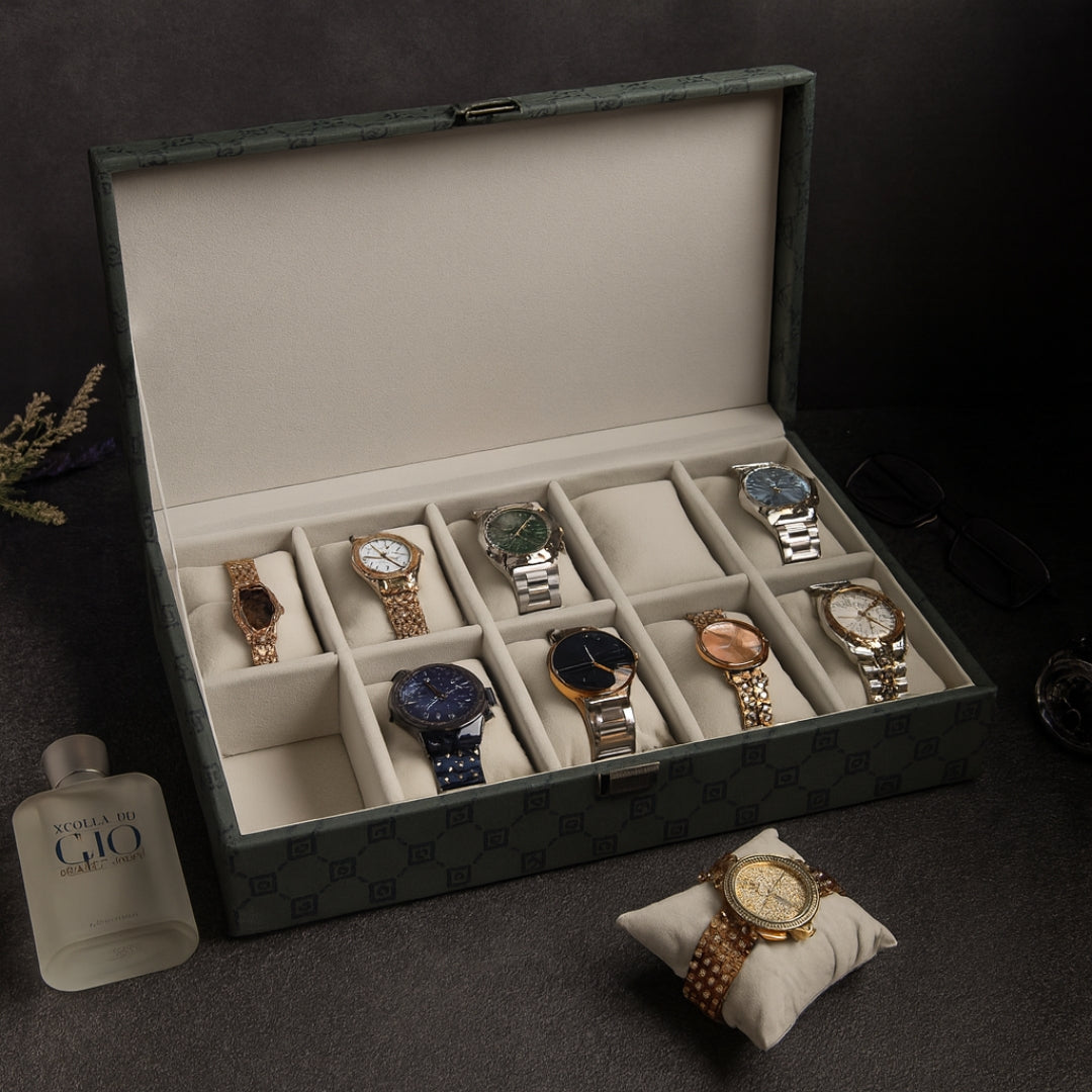 Designer 12-Slot Watch Box