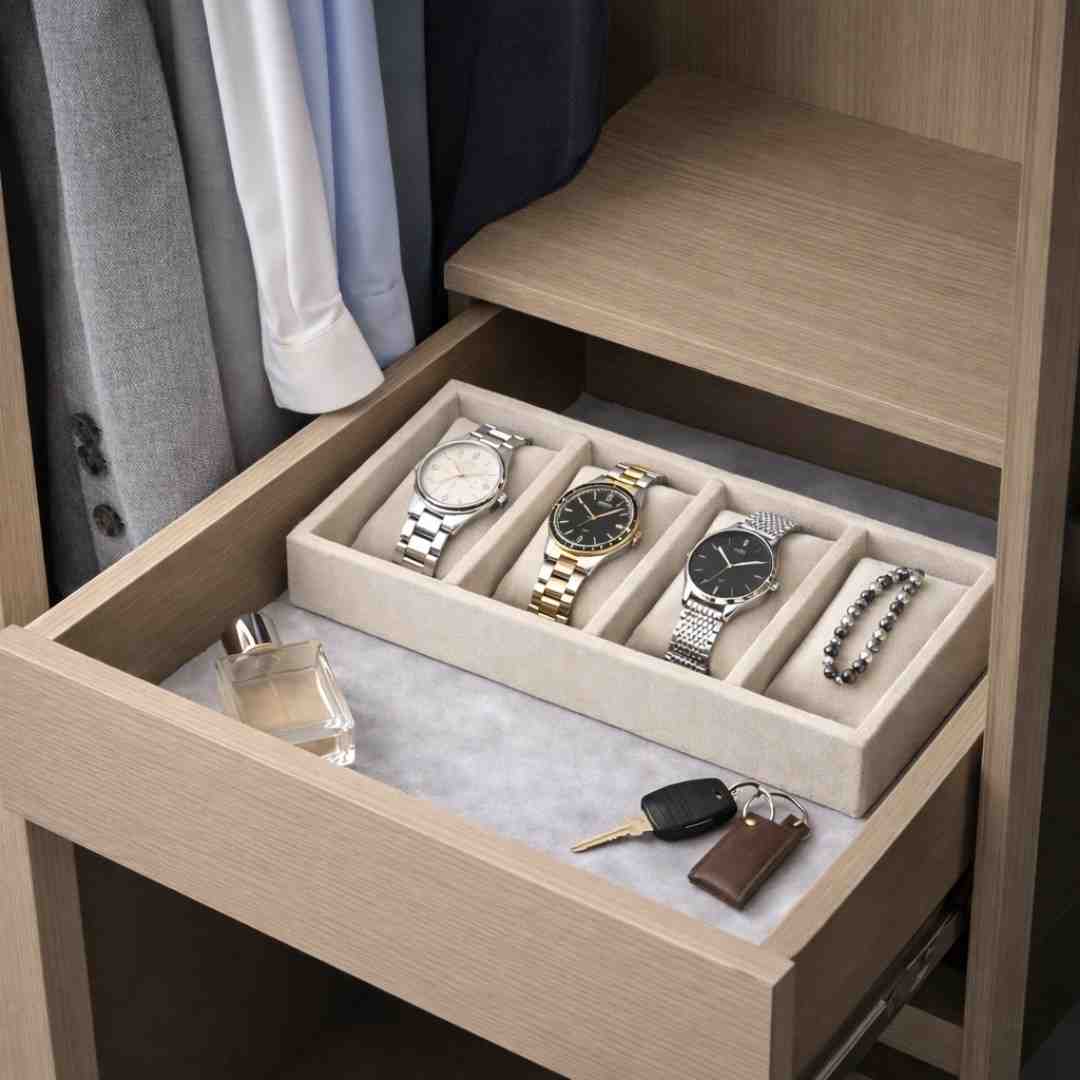 TBT 4 Slot Watch Tray – Elegant Watch Organisation for Modern Wardrobes