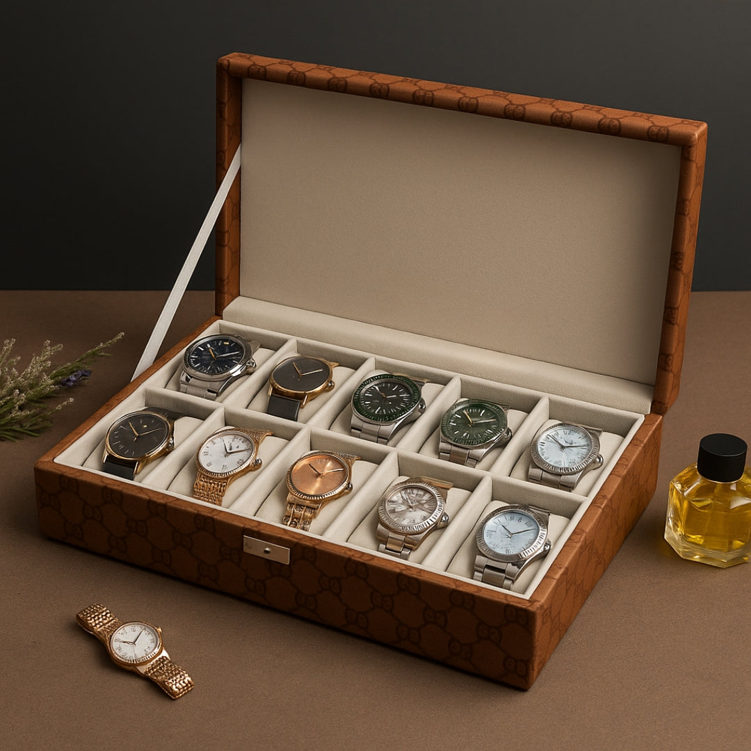 Designer 12-Slot Watch Box