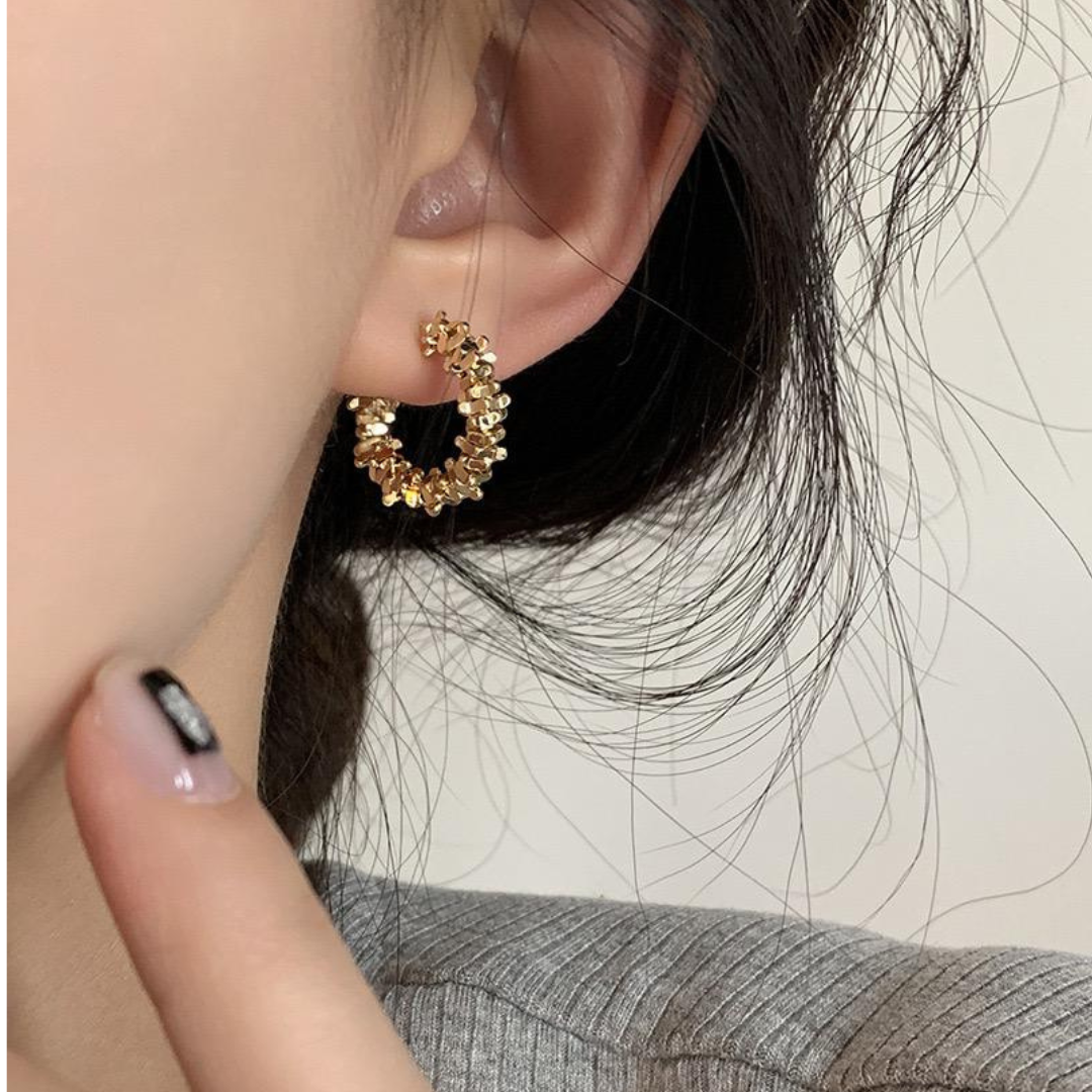 Semicircular Hoop Earrings