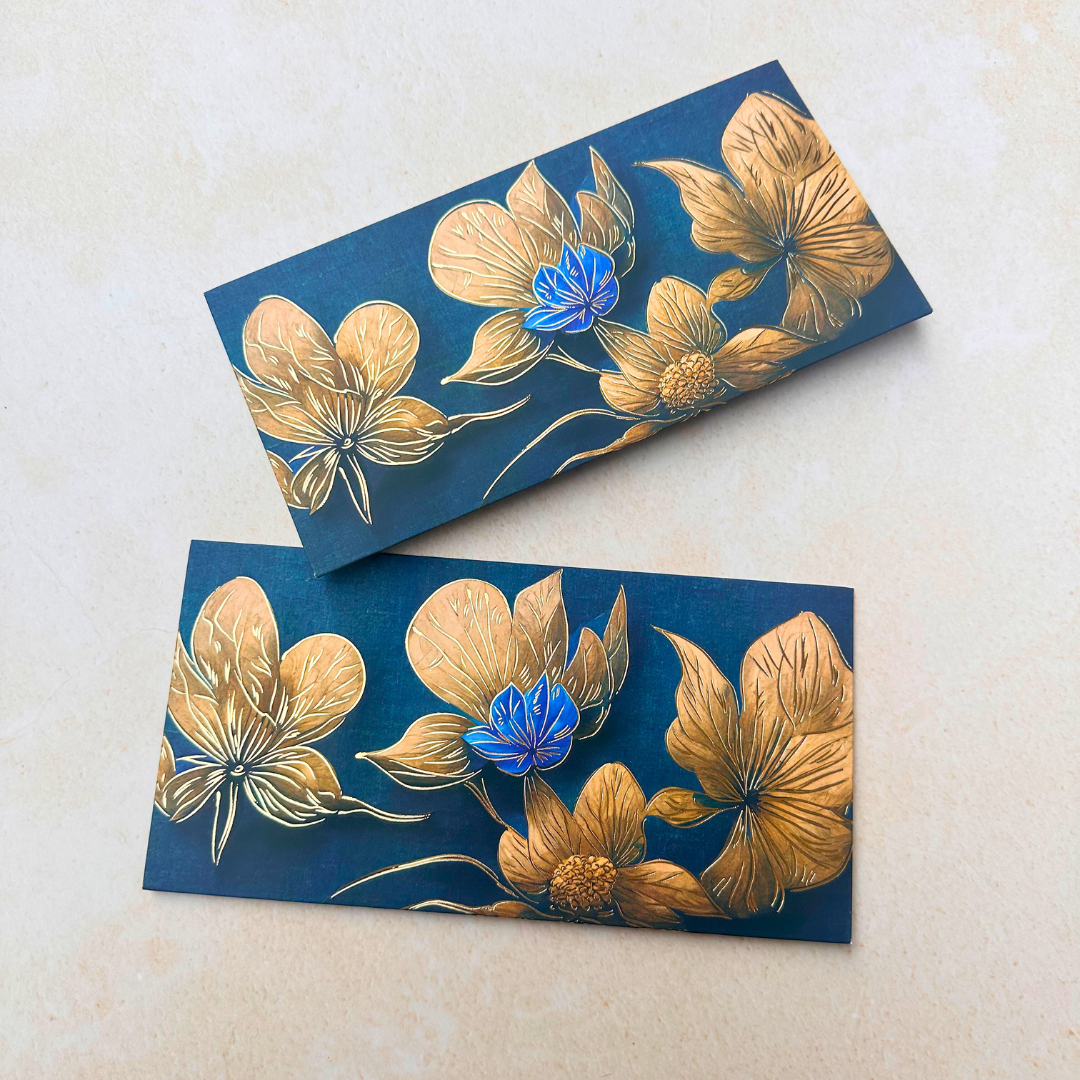 Wedding & Celebration Blue Cash Envelopes.