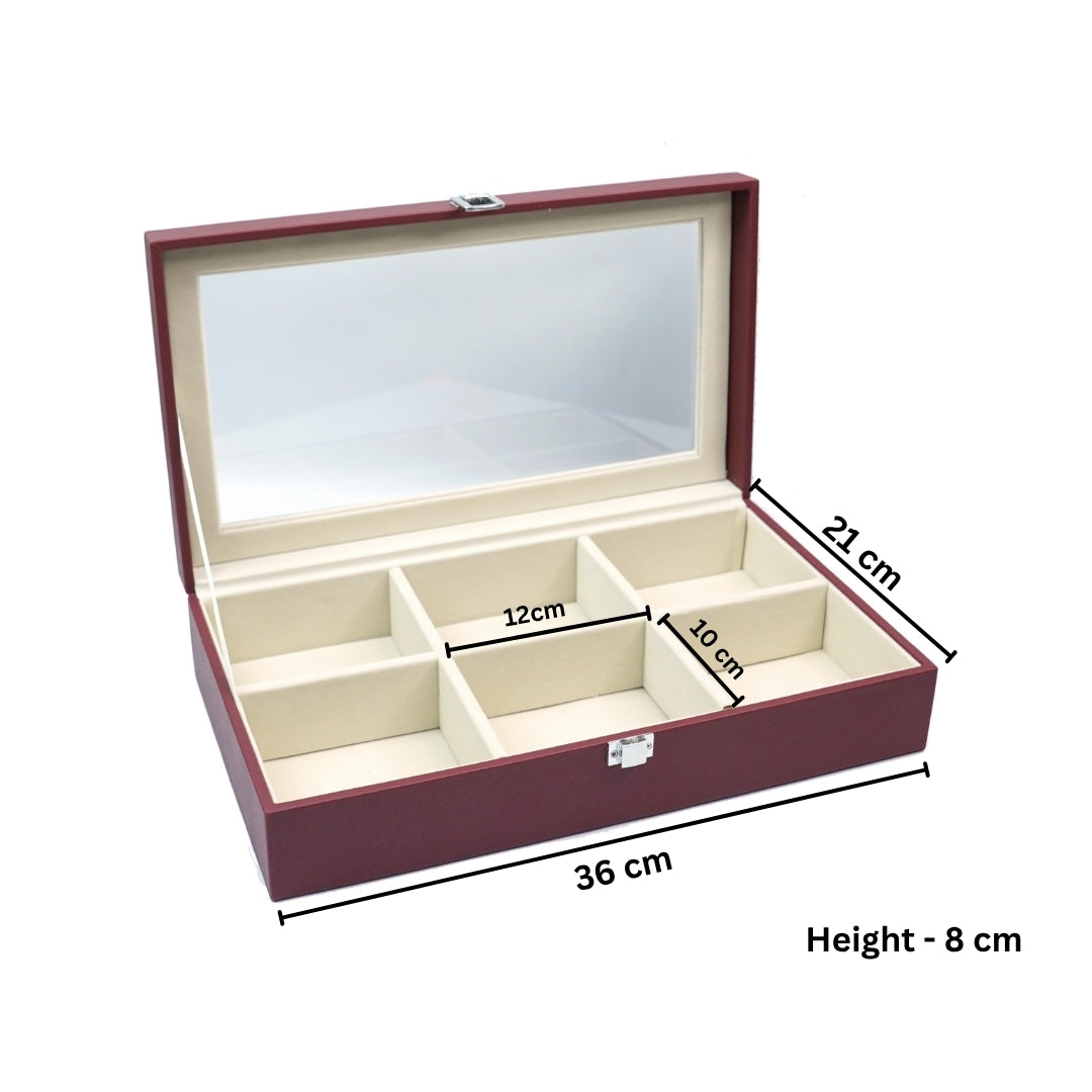 TBT Belt Organiser Box With Glass Top