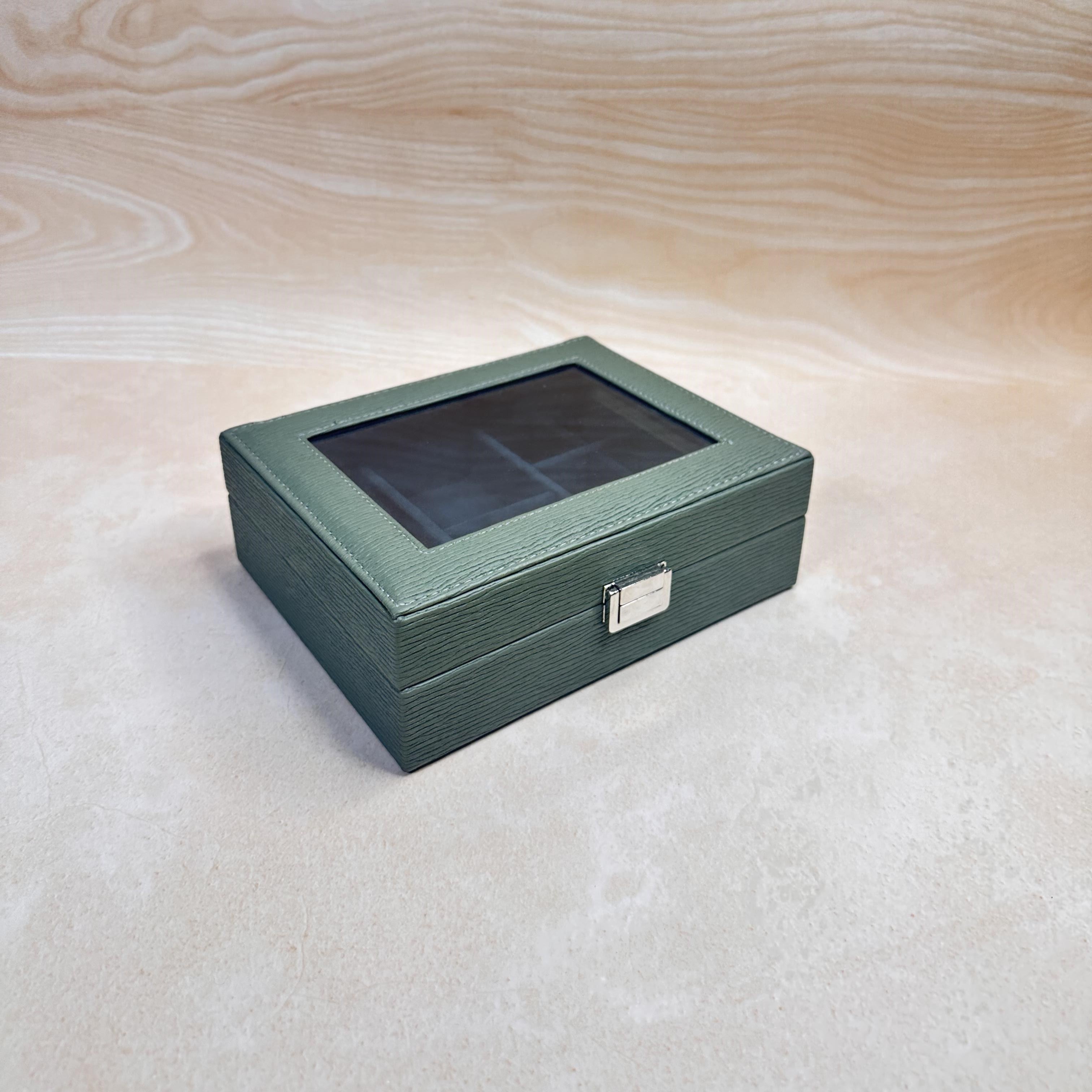 Luxury Multi-Section Jewellery Box (Glass Top)
