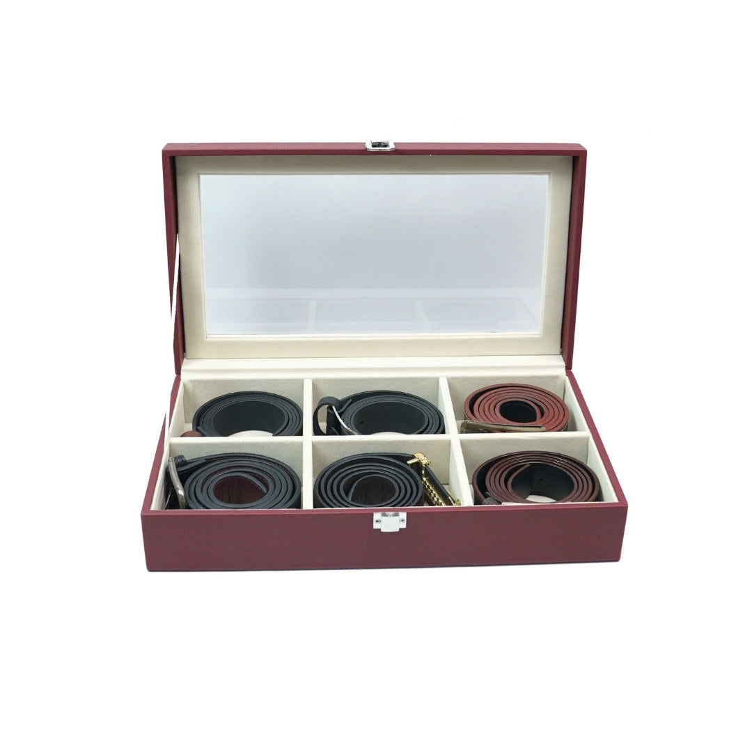 TBT Belt Organiser Box With Glass Top