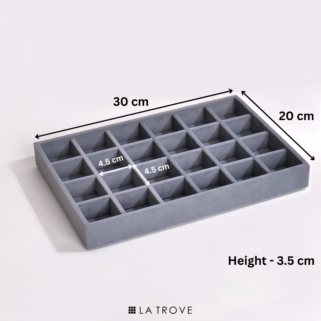 Luxury 24 Grids Jewellery Tray