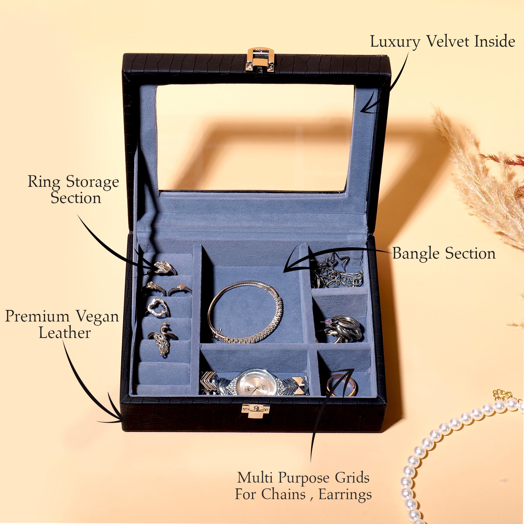 Aura Elegant Jewellery Box Organiser