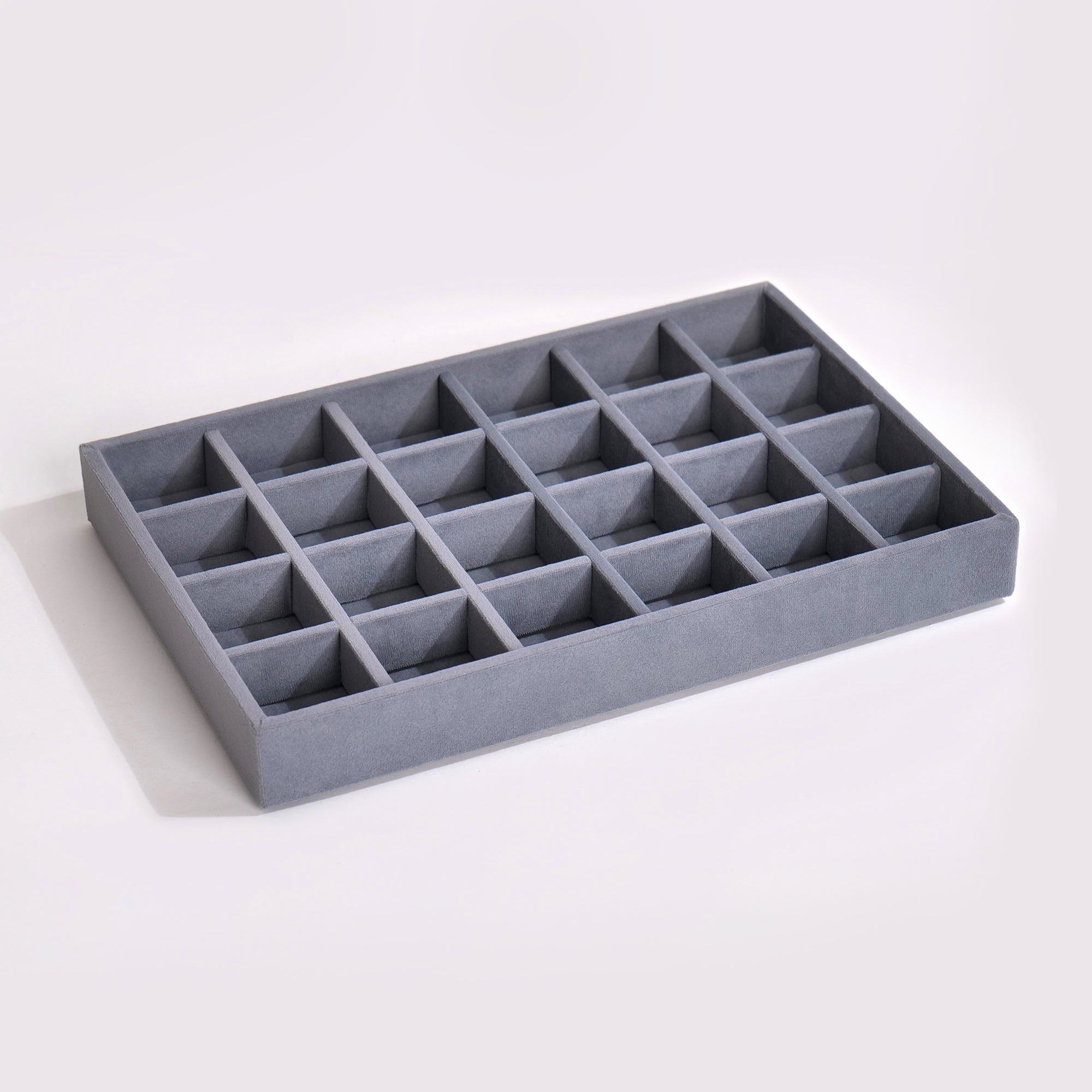 Drawer Stackable Jewellery Trays – Velvet Grid Organisers (4, 6, 12, 24)