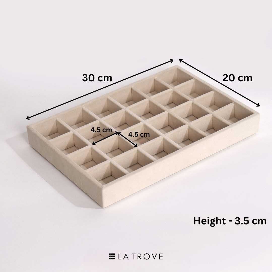 Luxury 24 Grids Jewellery Tray