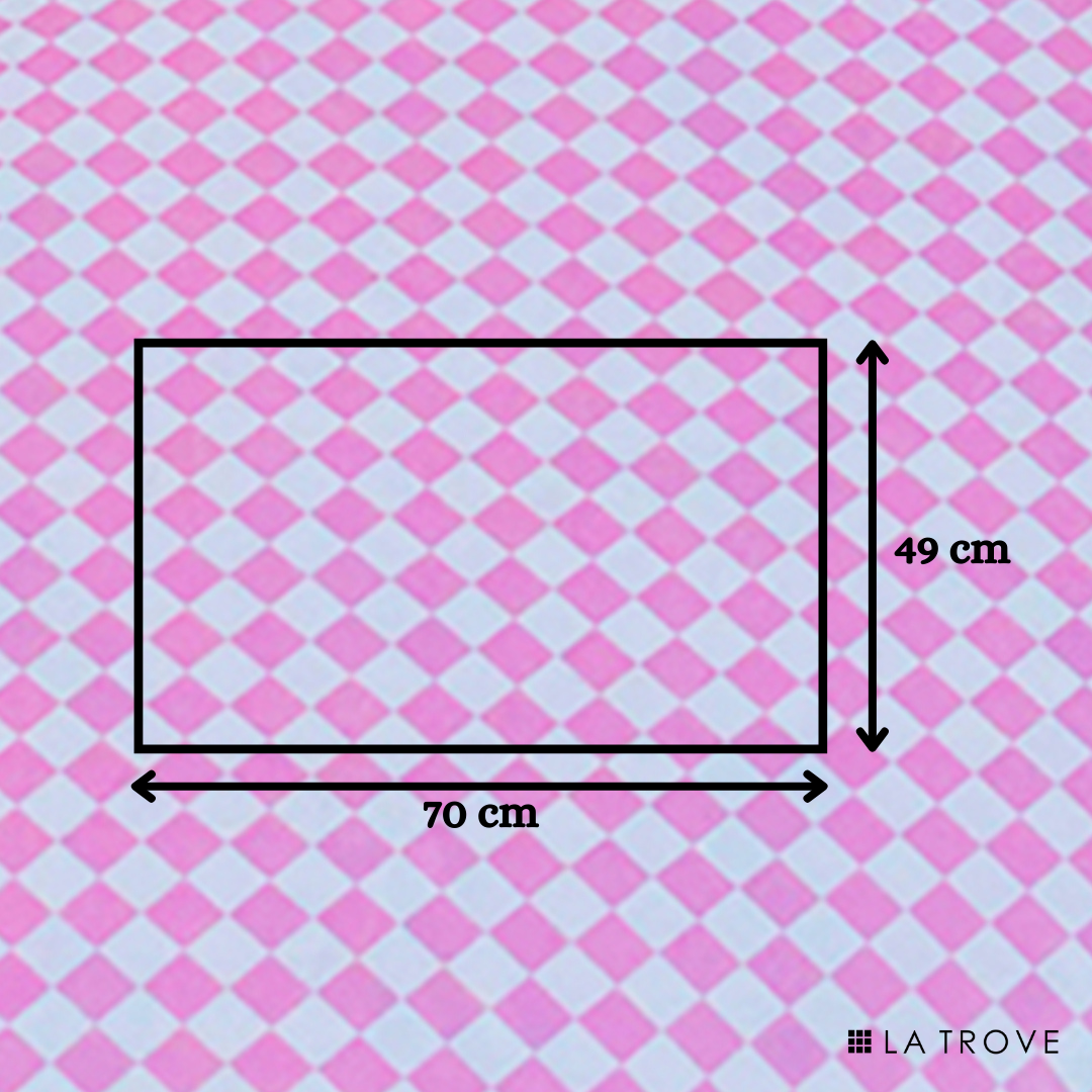 Pink Check Dual Packing Paper