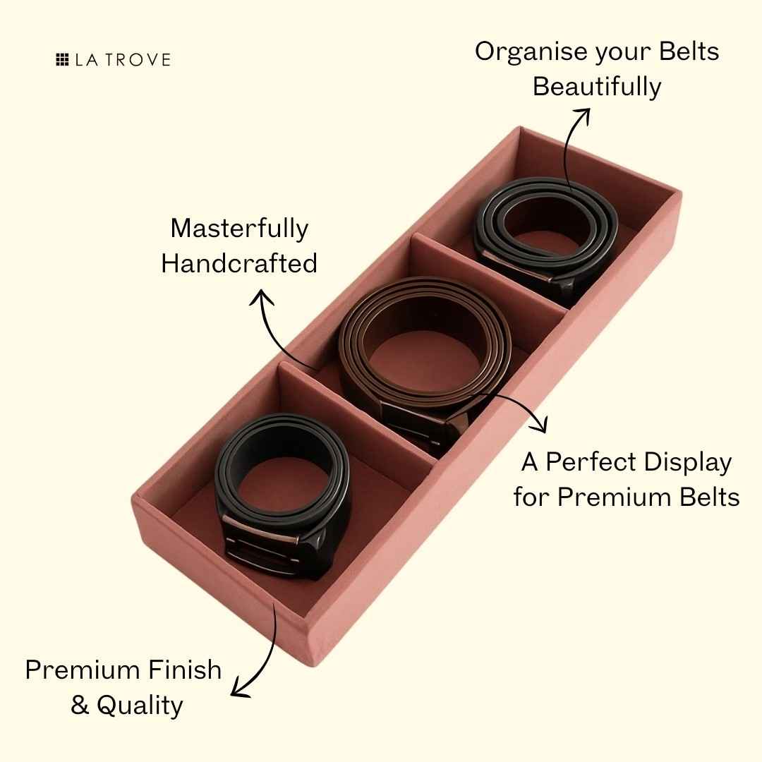 3 Slot Belt Tray for Belts & Small Accessories
