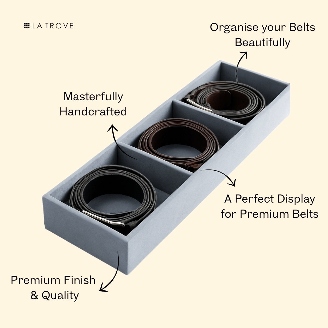 3 Slot Belt Tray for Belts & Small Accessories