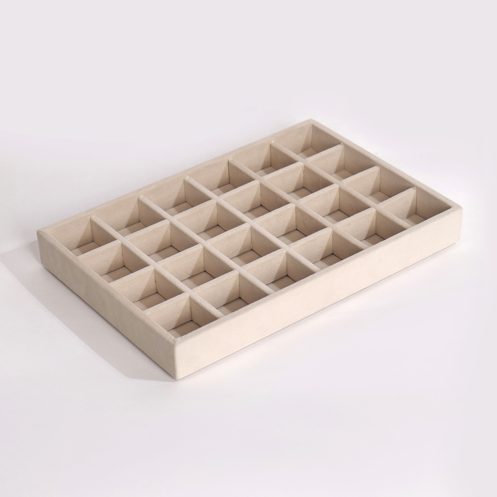 Drawer Stackable Jewellery Trays – Velvet Grid Organisers (4, 6, 12, 24)