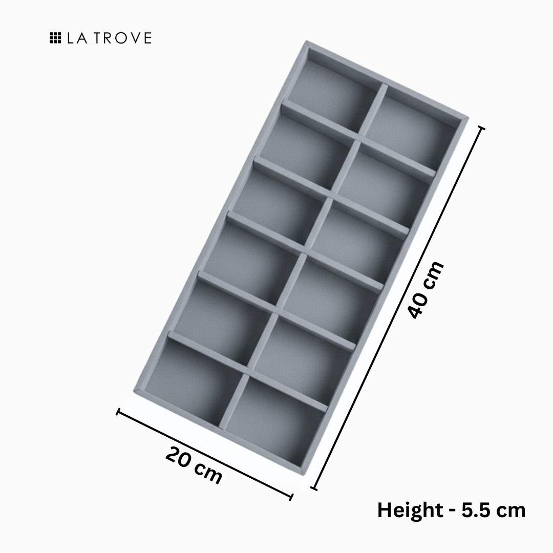 12 Slot Socks Tray for Socks & Small Accessories
