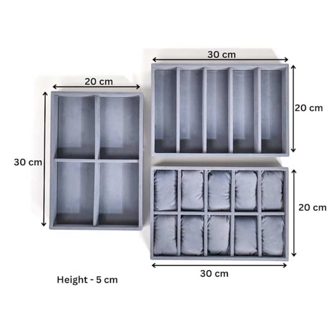 Combo of Watch, Sunglass & Belt Organizer Trays