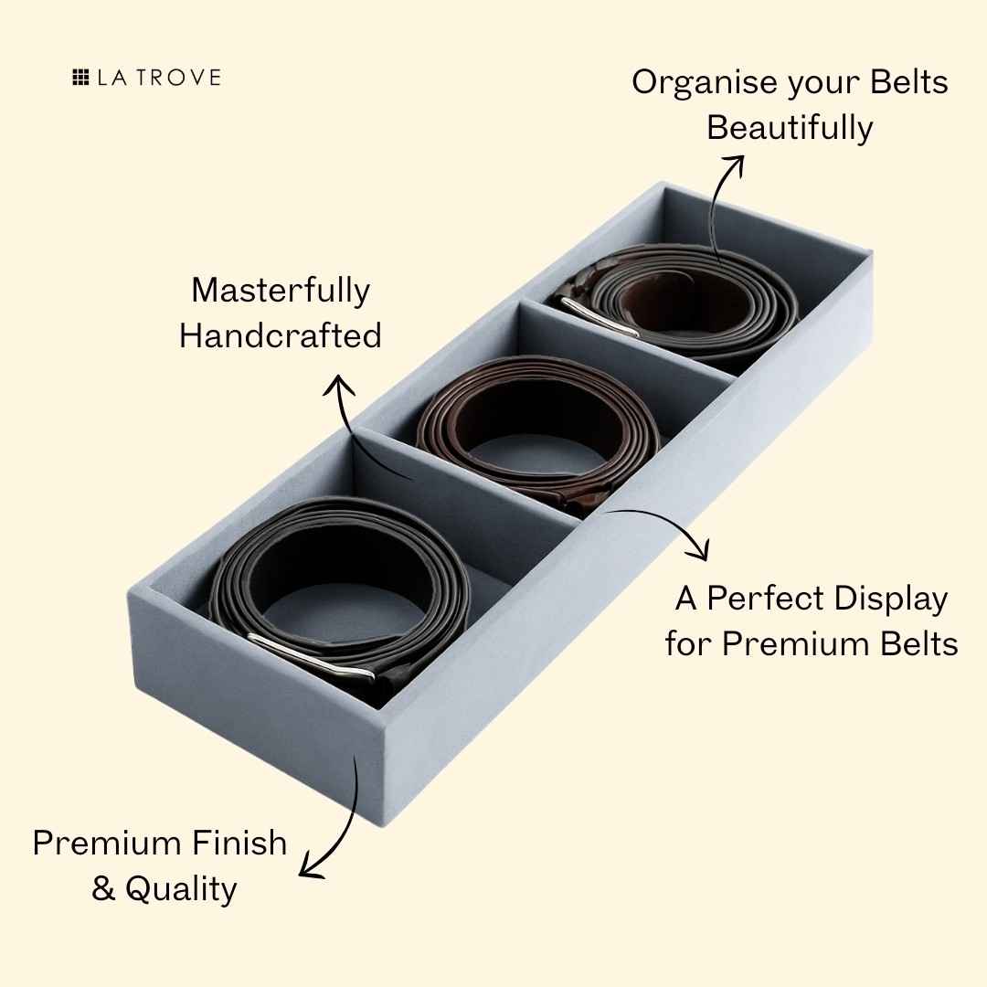 3 Slot Belt Tray for Belts & Small Accessories
