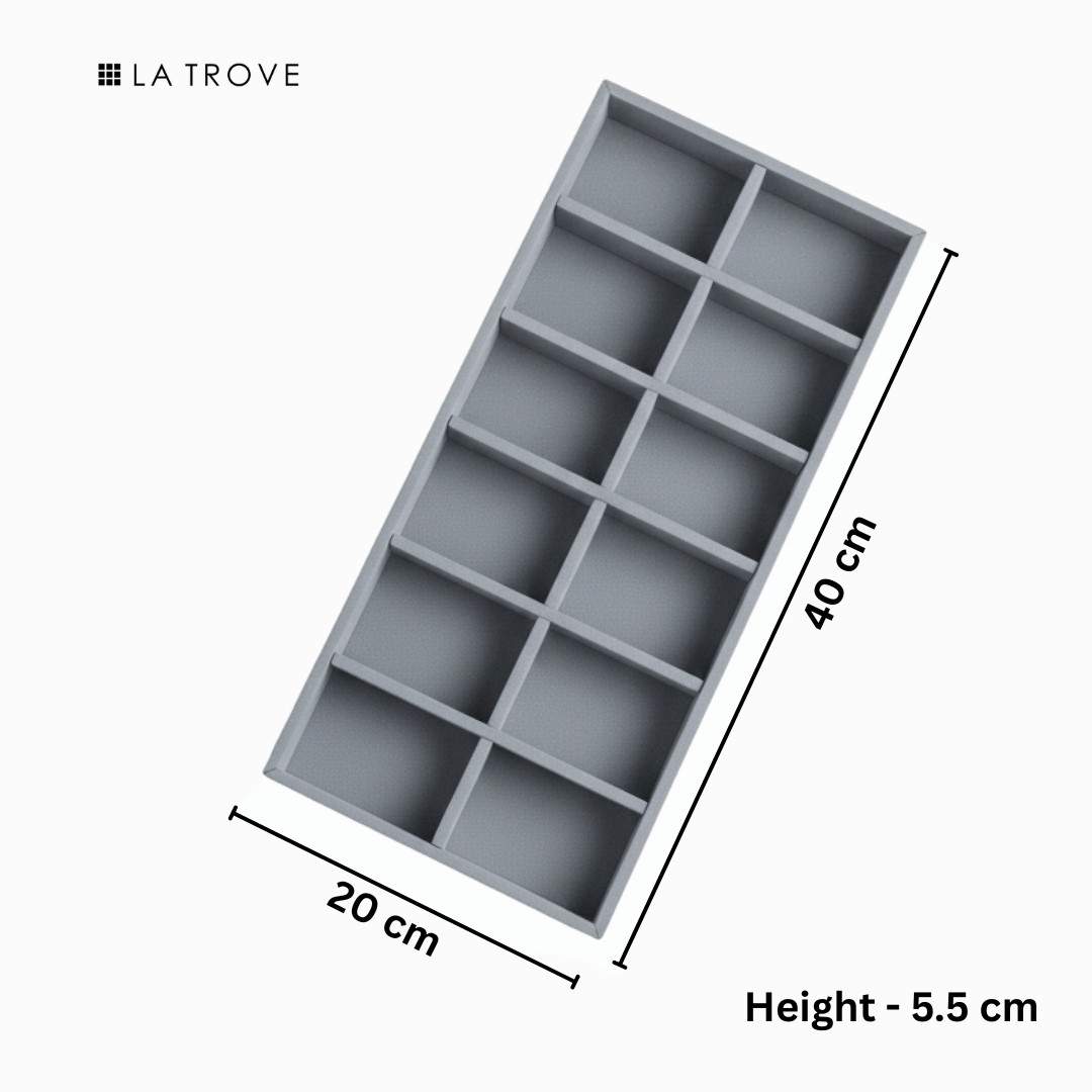 12 Slot Tie Tray for Ties, Scarves & Belts