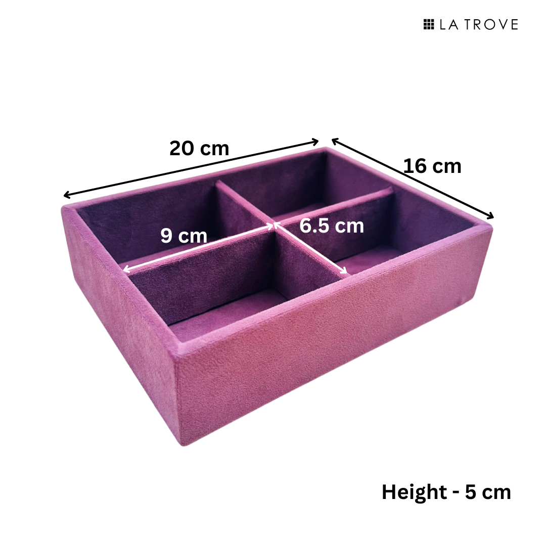 4 Slot Tie & Pocket Square Tray