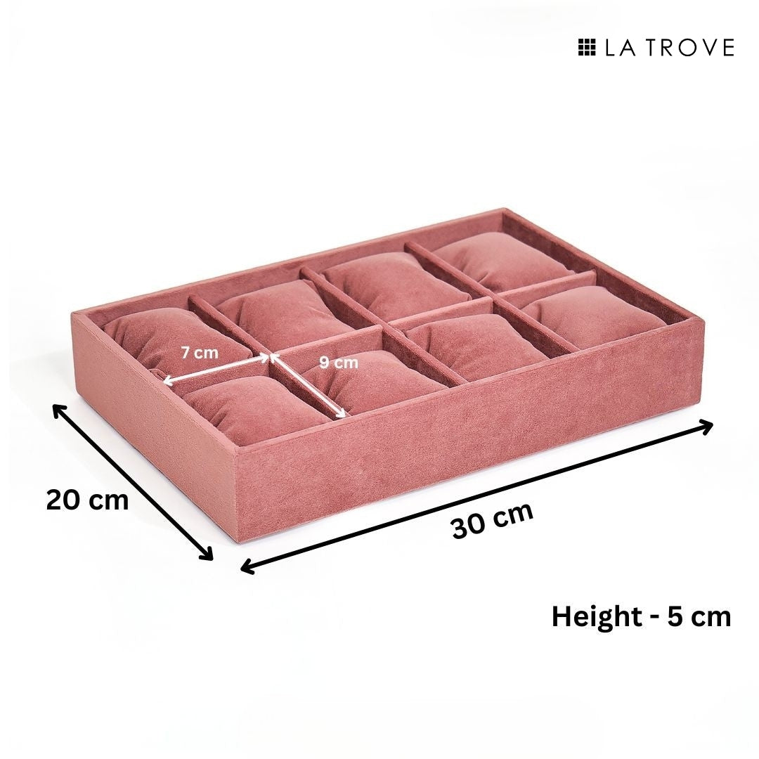 8 Slot Velvet Bracelet Tray Organiser