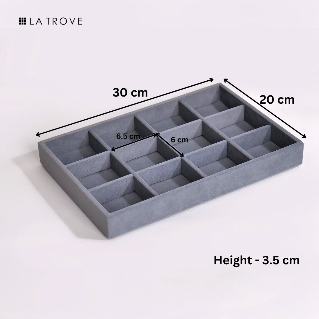 Luxury 12 Grid Jewellery Tray