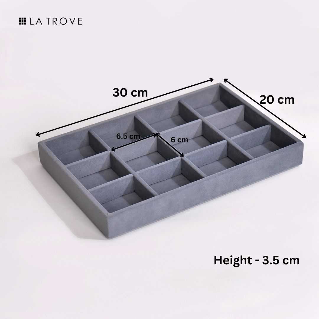 Luxury 12 Grid Jewellery Tray
