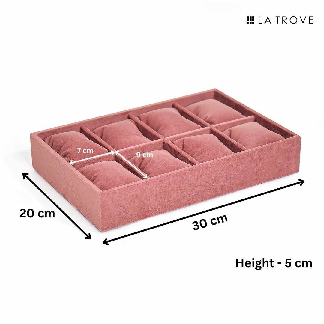 8 Slot Velvet Bracelet Tray Organizer