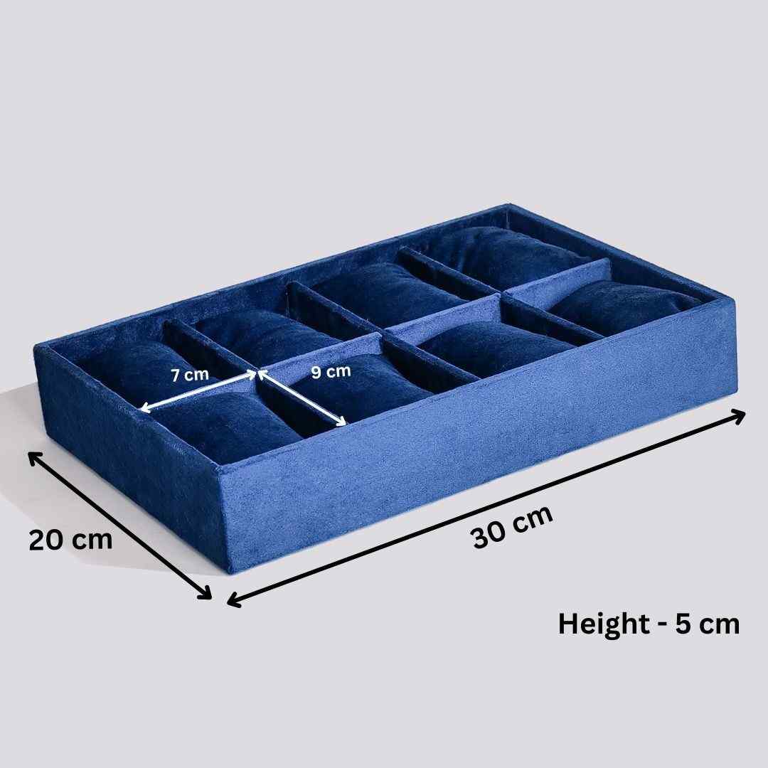 8 Slot Velvet Bracelet Tray Organizer