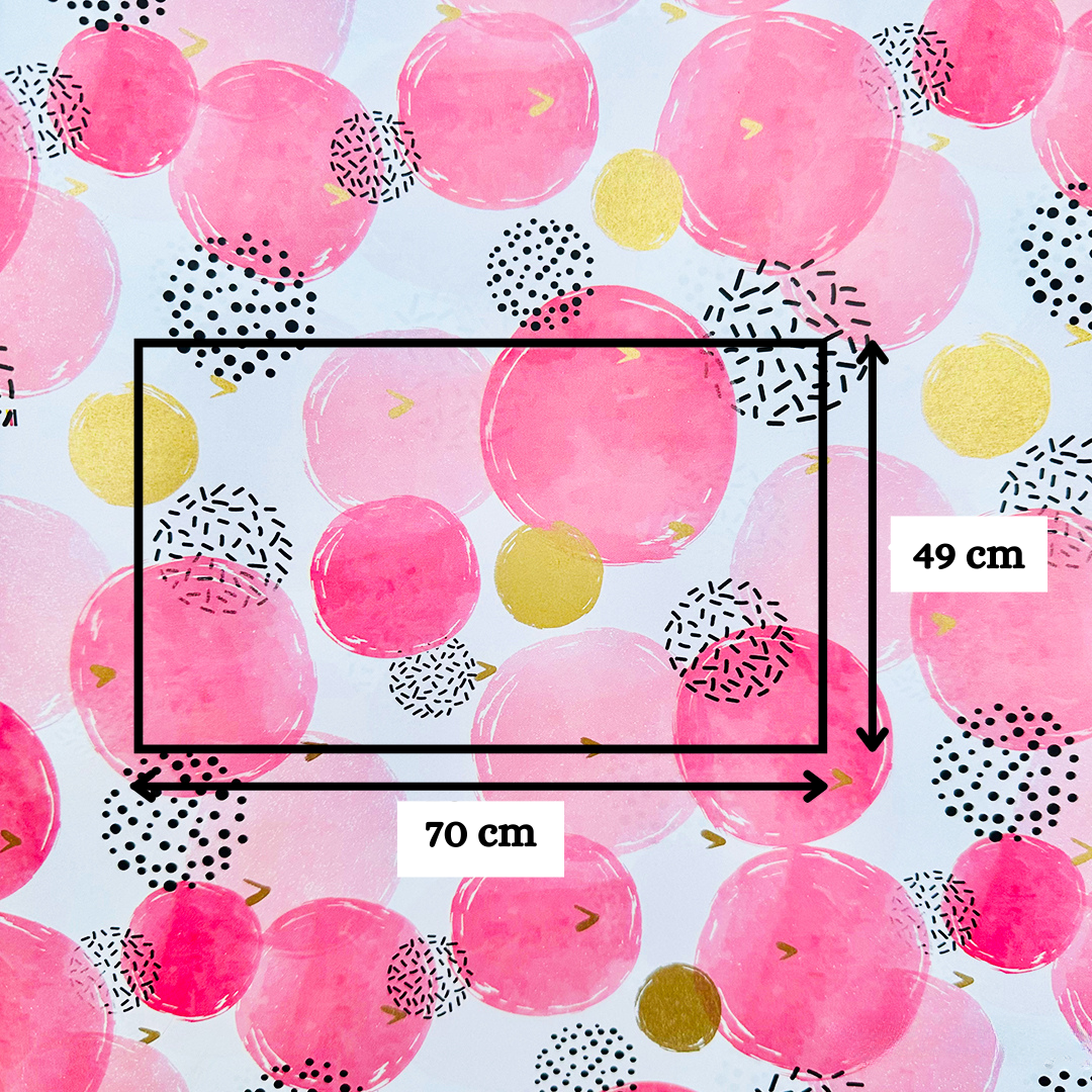 Pink Bubbles Packing Paper