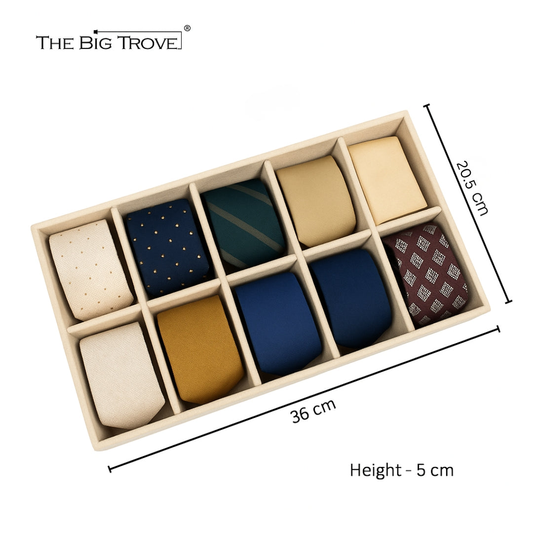 TBT 10 Slot Tie & Pocket Square Organiser Tray