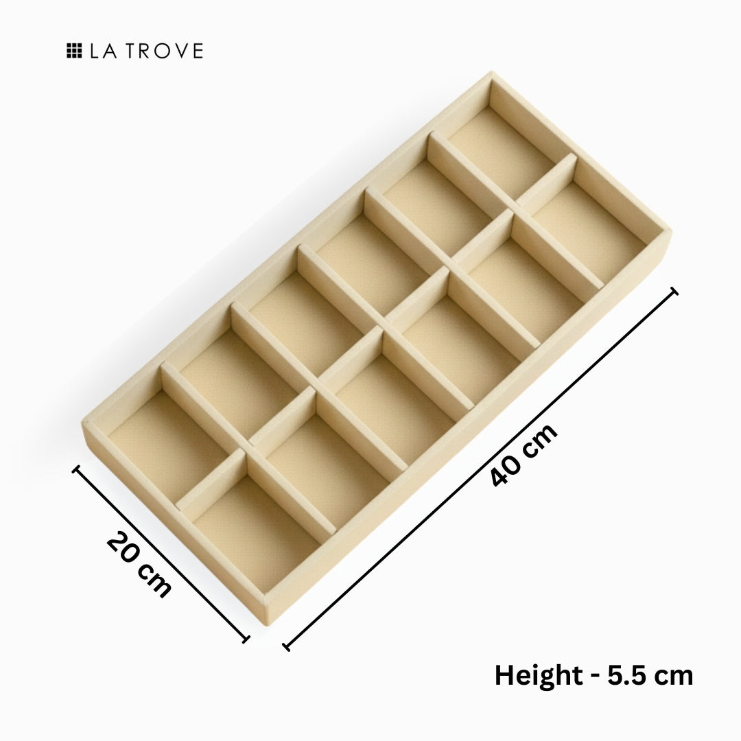 12 Slot Tie Tray for Ties, Scarves & Belts