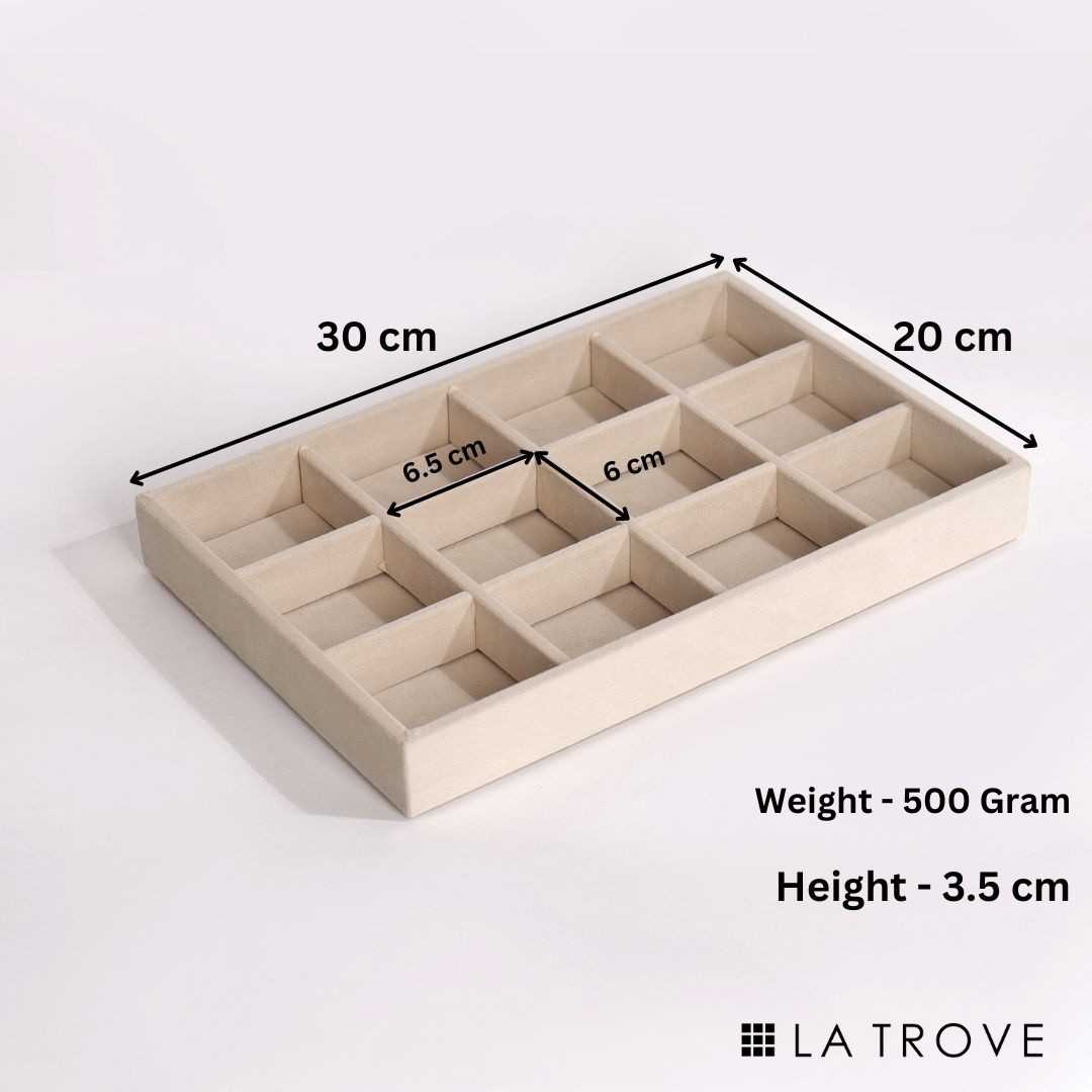 Luxury 12 Grid Jewellery Tray