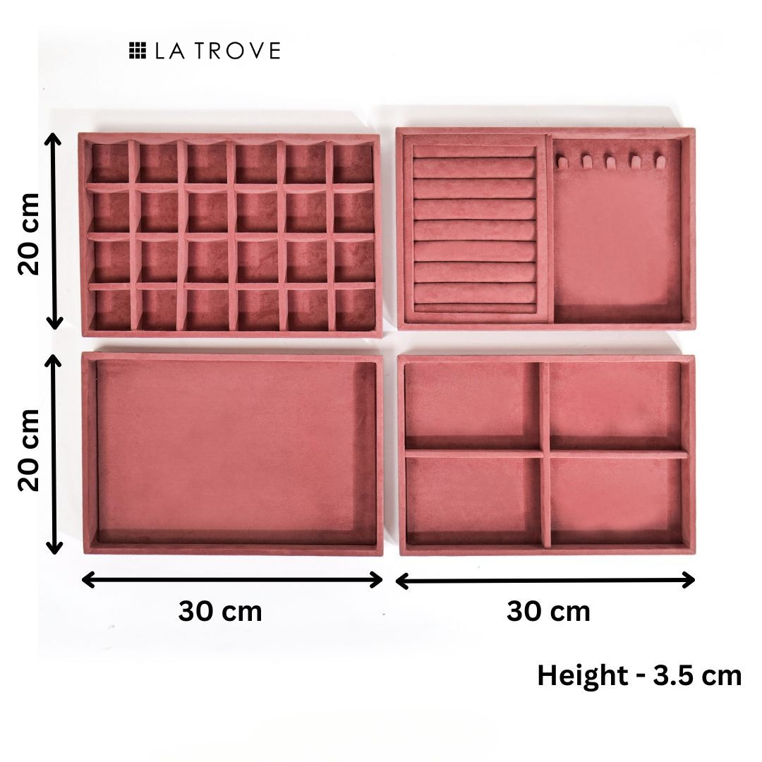 Drawer Stackable Jewellery Trays (Big Set of 4 Trays)