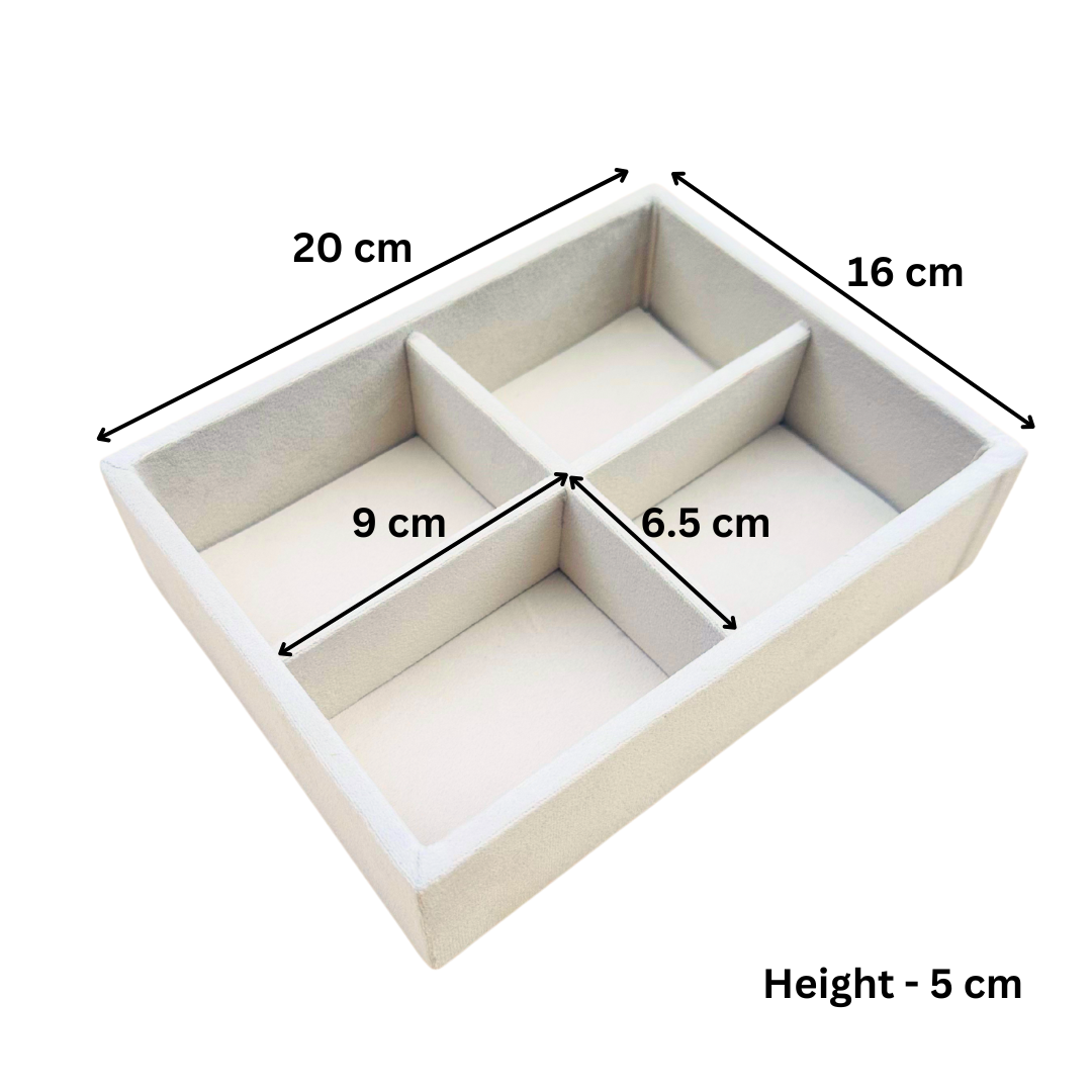 4 Slot Tie & Pocket Square Tray