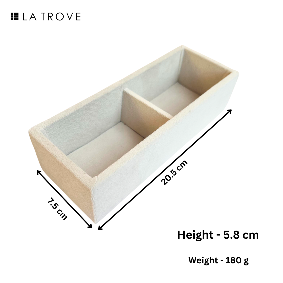 2 Slot Micro Tie & Pocket Square Tray