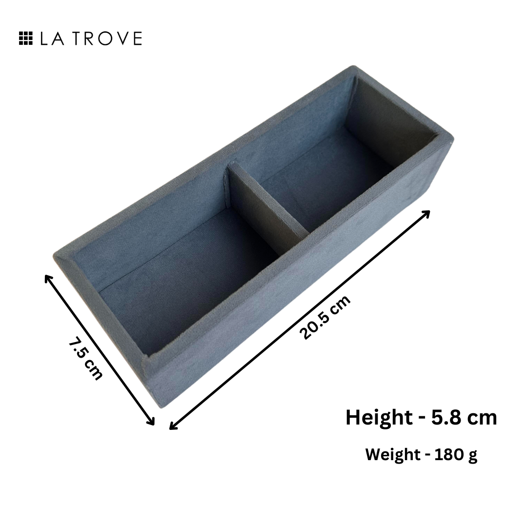 2 Slot Micro Tie & Pocket Square Tray