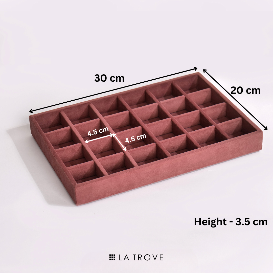 Luxury 24 Grids Jewellery Tray