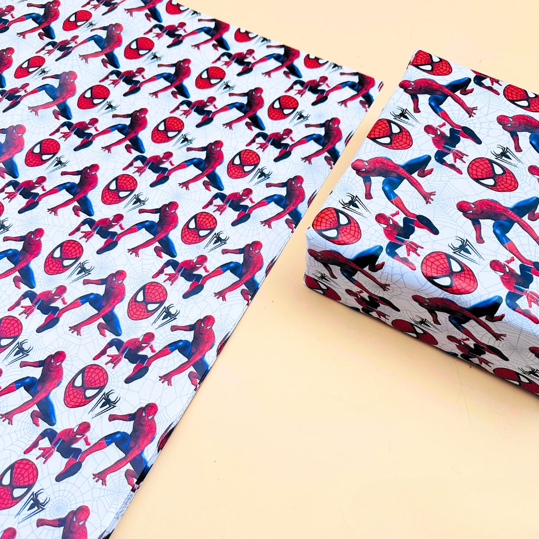 Premium Cartoon Spider-man Wrapping Paper Sheet.