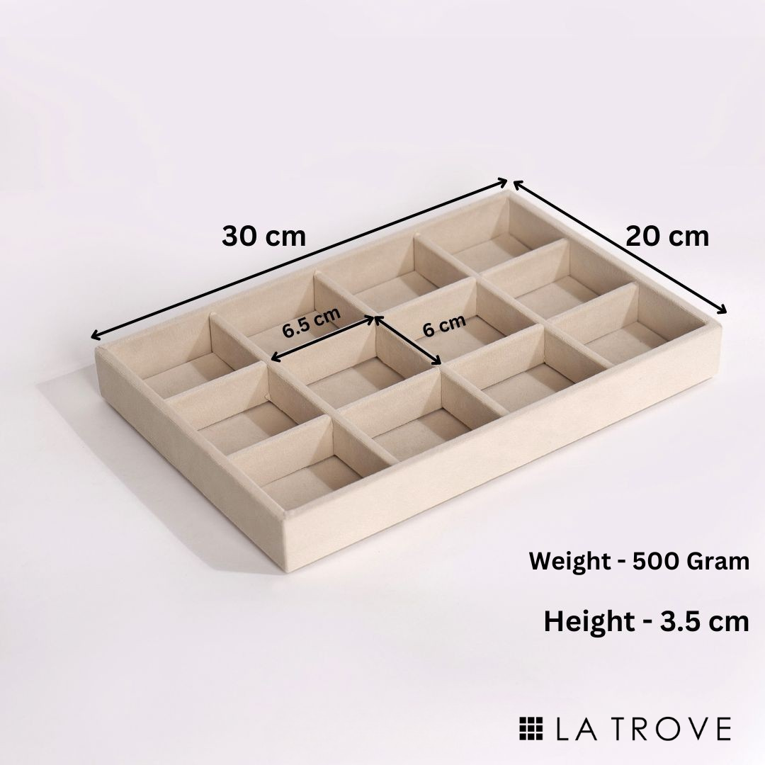 Luxury 12 Grid Jewellery Tray