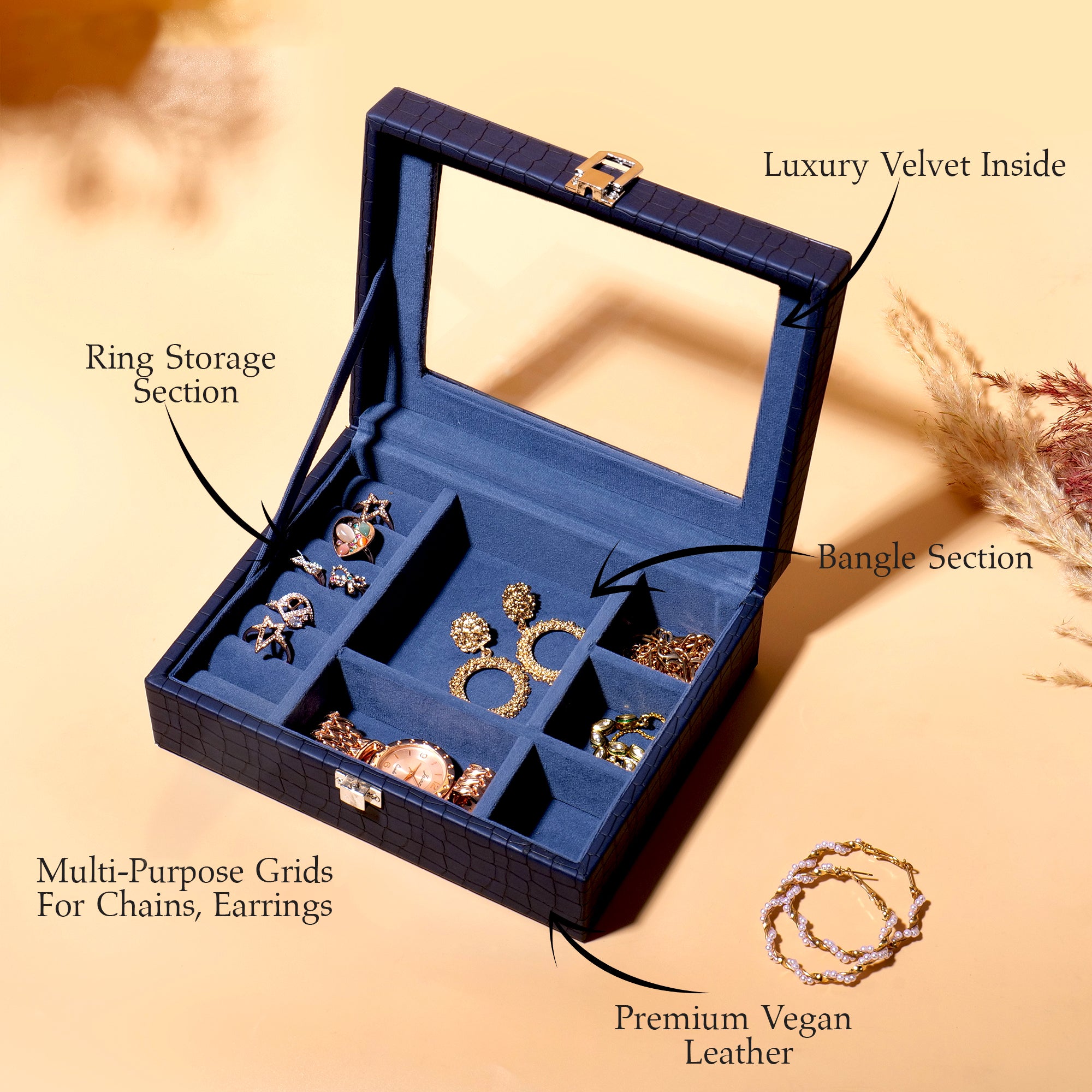 Aura Elegant Jewellery Box Organiser