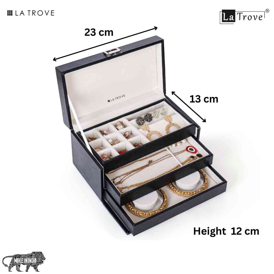 Premium Jewellery Box with 3 Trays