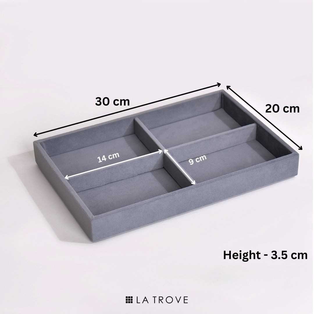 Luxury 4 Section Jewellery Tray