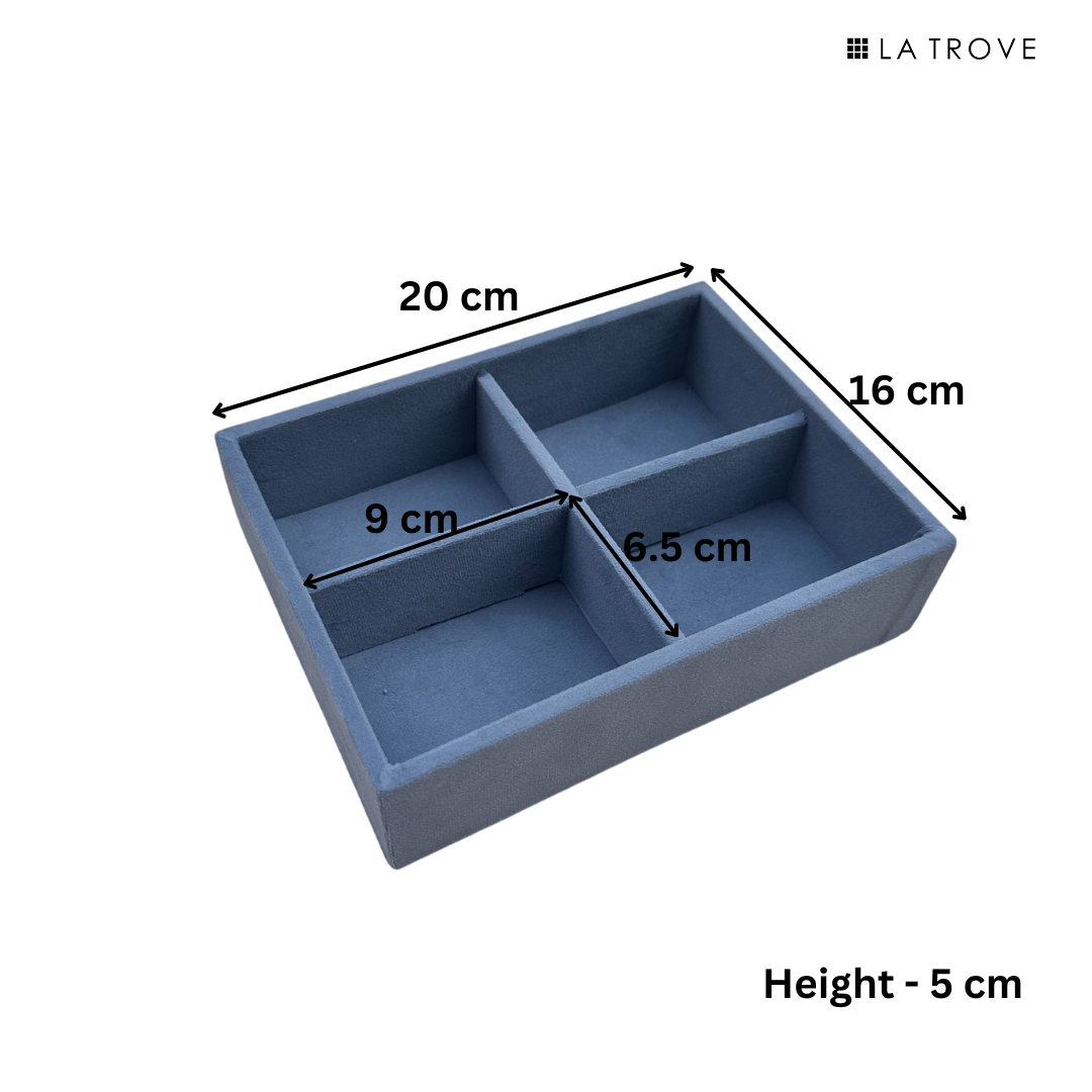 4 Slot Tie & Pocket Square Tray
