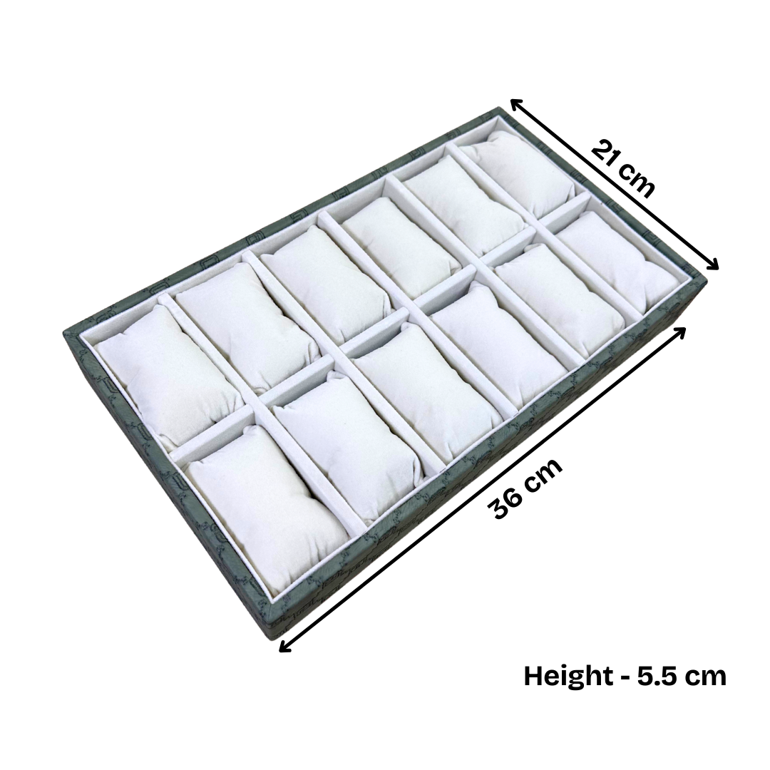 Designer 12-Slot Watch Tray