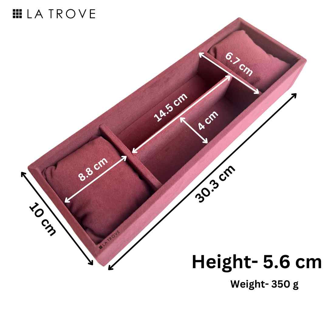 2 Slot Watch & Sunglasses Organizer Tray (Sleek)