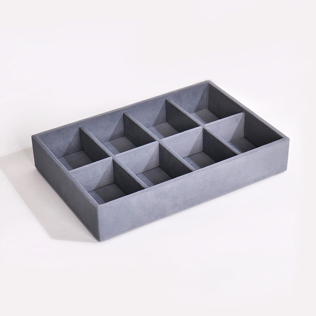 8 Slot Tie & Pocket Square Tray