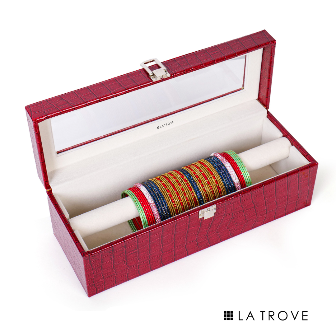 Maroon Bangle Box – Bold & Elegant.